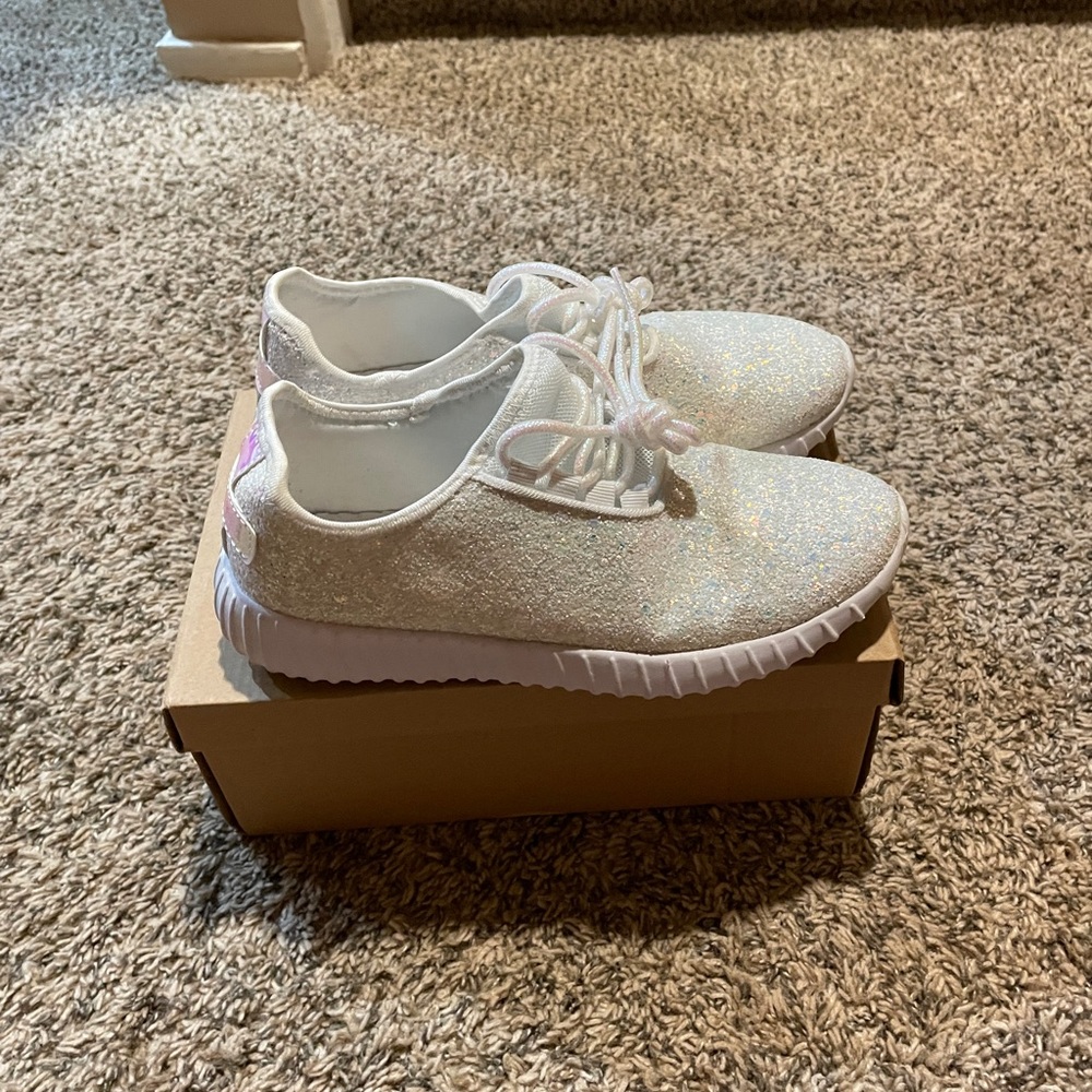 White Iridescent sparkly sneakers